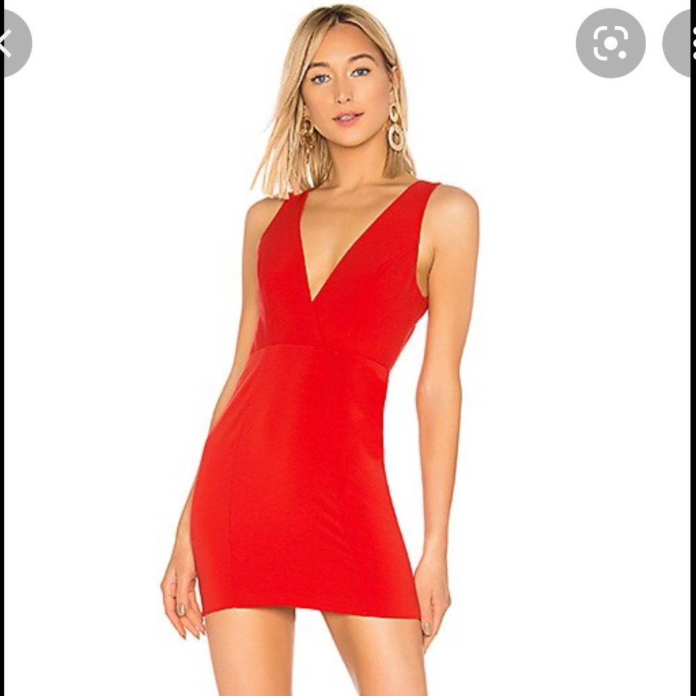NBD X NAVEN red cutout mini bodycon dress xs